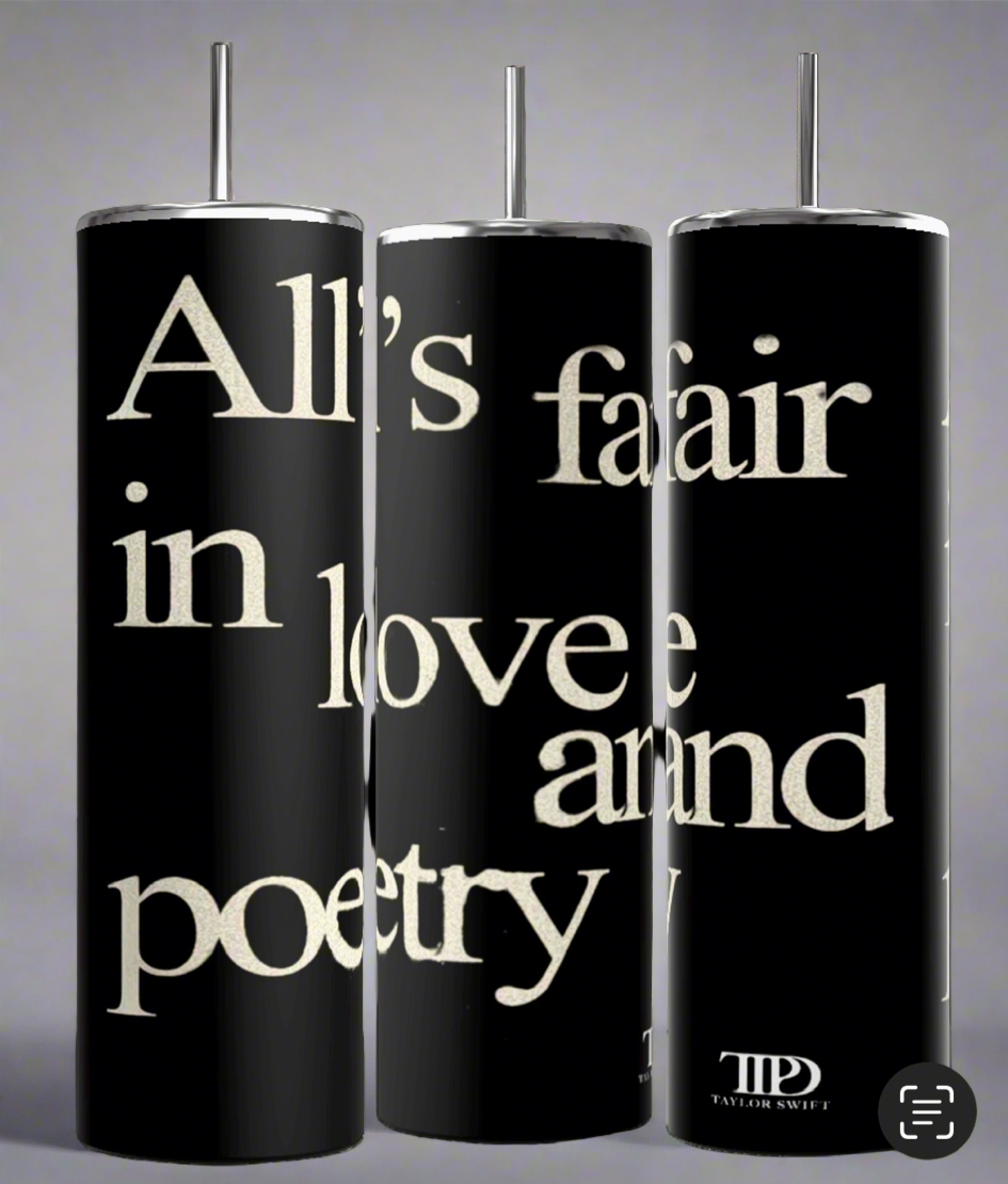 All’s Fair -20oz Skinny Tumbler with Lid and Reusable Straw