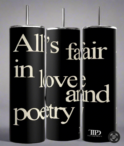 All’s Fair -20oz Skinny Tumbler with Lid and Reusable Straw