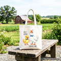 Silly Goose Serious Dad Tie Tote Bag, Cute Duo Fathers Gift Shopper