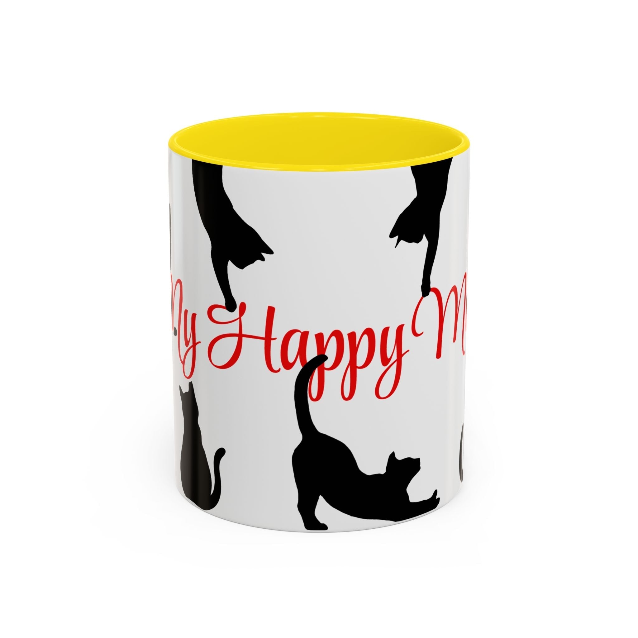 Silhouette Cat Lovers Accent Mug