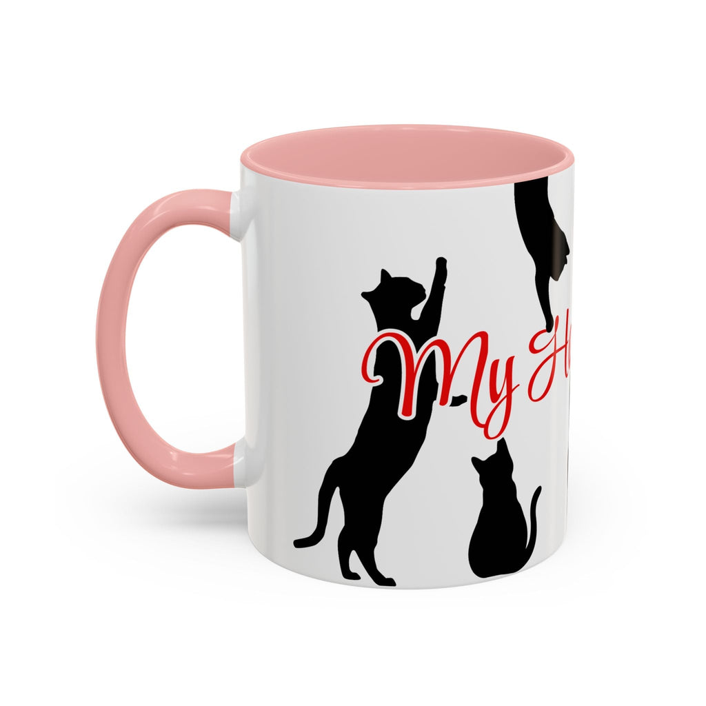 Silhouette Cat Lovers Accent Mug
